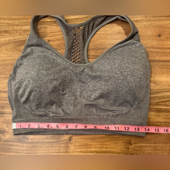 XOXO Gray Sports Bra with Racerback Design - Picture 3 of 5